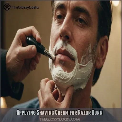 Applying Shaving Cream for Razor Burn