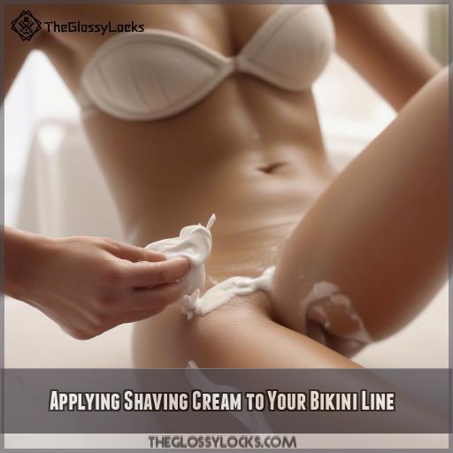 Applying Shaving Cream to Your Bikini Line