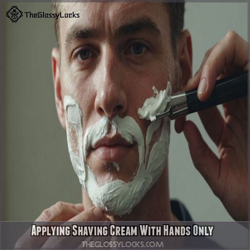 Applying Shaving Cream With Hands Only