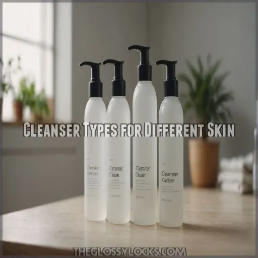 Cleanser Types for Different Skin