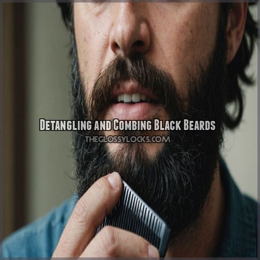 Detangling and Combing Black Beards