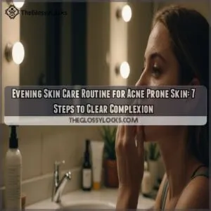 evening skin care routine for acne prone skin