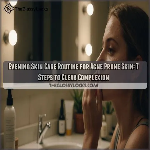 evening skin care routine for acne prone skin