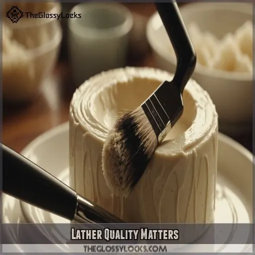 Lather Quality Matters