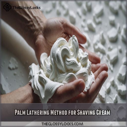 Palm Lathering Method for Shaving Cream