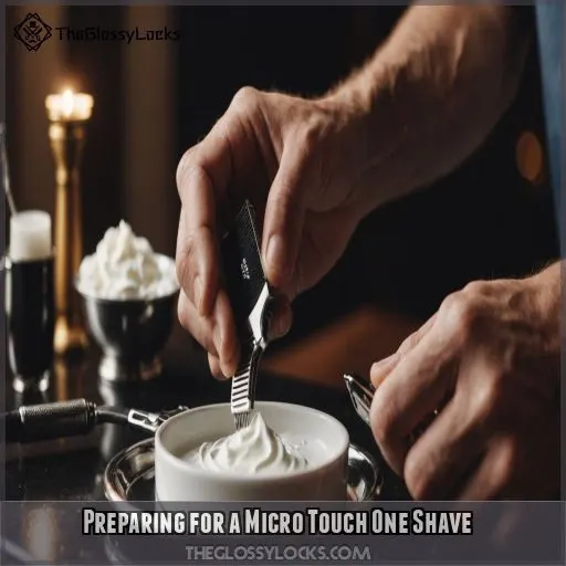 Preparing for a Micro Touch One Shave