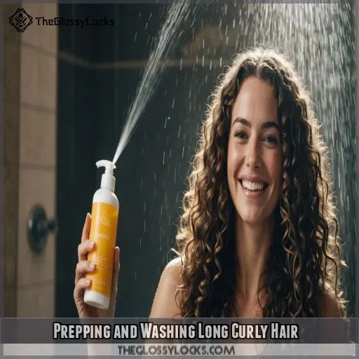 Prepping and Washing Long Curly Hair