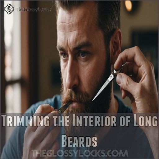 Trimming the Interior of Long Beards