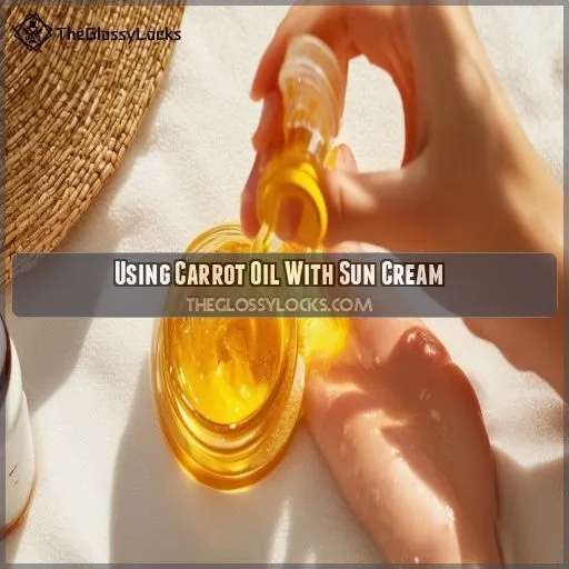 Using Carrot Oil With Sun Cream