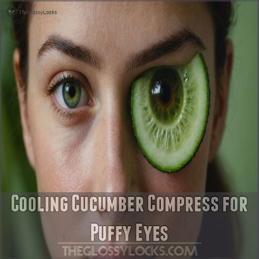 Cooling Cucumber Compress for Puffy Eyes