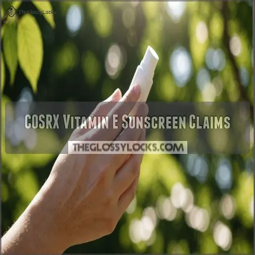 COSRX Vitamin E Sunscreen Claims