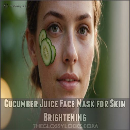 Cucumber Juice Face Mask for Skin Brightening