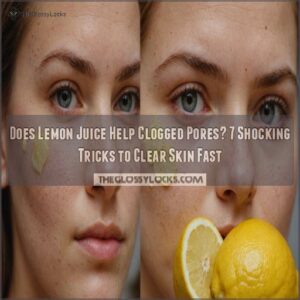 does lemon juice help clogged pores