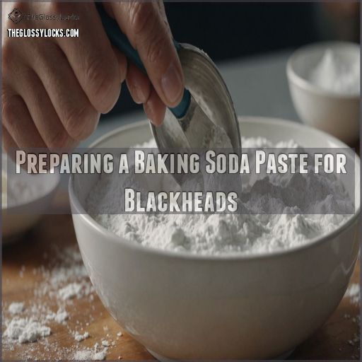 Preparing a Baking Soda Paste for Blackheads