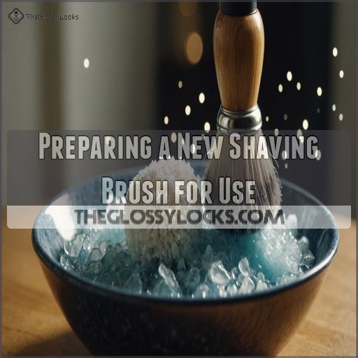 Preparing a New Shaving Brush for Use