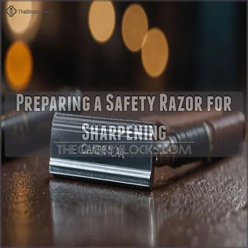 Preparing a Safety Razor for Sharpening