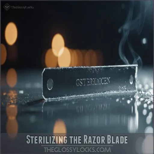 Sterilizing the Razor Blade