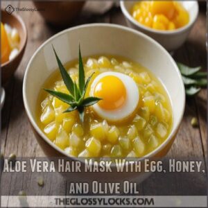 Aloe Vera Hair Mask With Egg, Honey, and Olive Oil