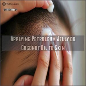 Applying Petroleum Jelly or Coconut Oil to Skin