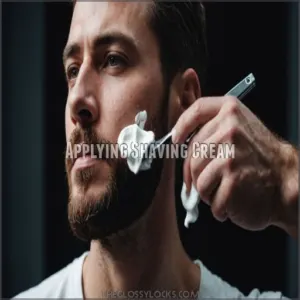 Applying Shaving Cream Applying Shaving Cream