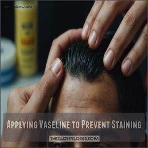 Applying Vaseline to Prevent Staining