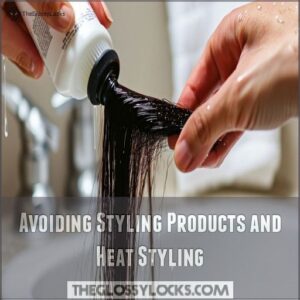 Avoiding Styling Products and Heat Styling