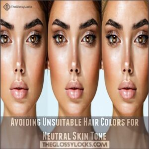 Avoiding Unsuitable Hair Colors for Neutral Skin Tone