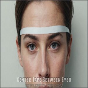 Center Tape Between Eyeb