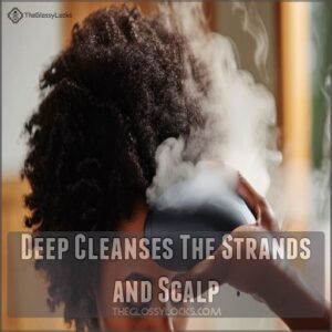 Deep Cleanses The Strands and Scalp