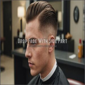 Drop Fade With Side Part