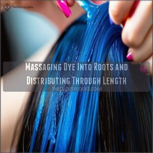 Massaging Dye Into Roots and Distributing Through Length