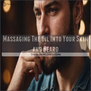 Massaging The Oil Into Your Skin and Beard