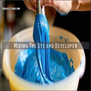 Mixing The Dye and Developer