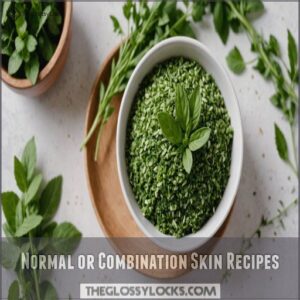 Normal or Combination Skin Recipes