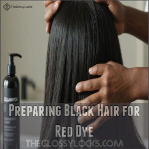 Preparing Black Hair for Red Dye