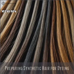 Preparing Synthetic Hair for Dyeing