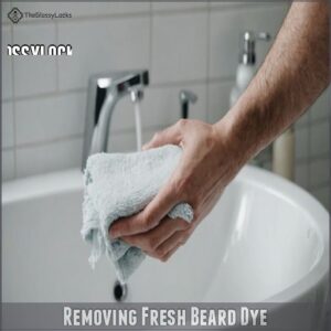 Removing Fresh Beard Dye Removing Fresh Beard Dye