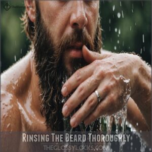 Rinsing The Beard Thoroughly