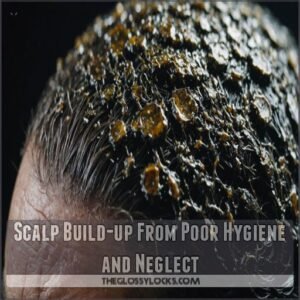 Scalp Build-up From Poor Hygiene and Neglect