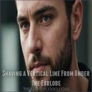 Shaving a Vertical Line From Under The Earlobe
