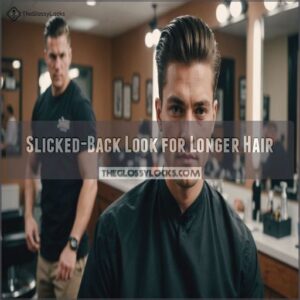 Slicked-Back Look for Longer Hair