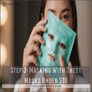 Step 3: Masking With Sheet Masks Under 