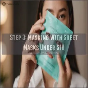 Step 3: Masking With Sheet Masks Under 