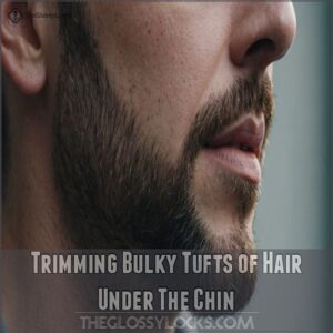 Trimming Bulky Tufts of Hair Under The Chin