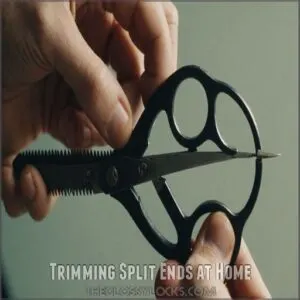 Trimming Split Ends at Home