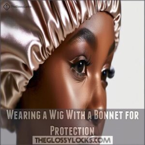 Wearing a Wig With a Bonnet for Protection