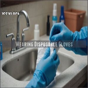 Wearing Disposable Gloves