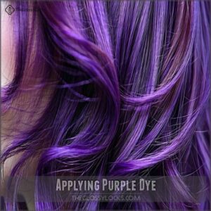 Applying Purple Dye