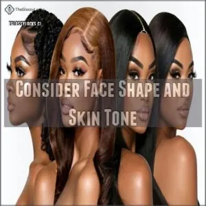 Consider Face Shape and Skin Tone Consider Face Shape and Skin Tone
