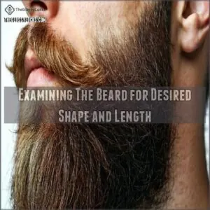 Examining The Beard for Desired Shape and Length Examining The Beard for Desired Shape and Length